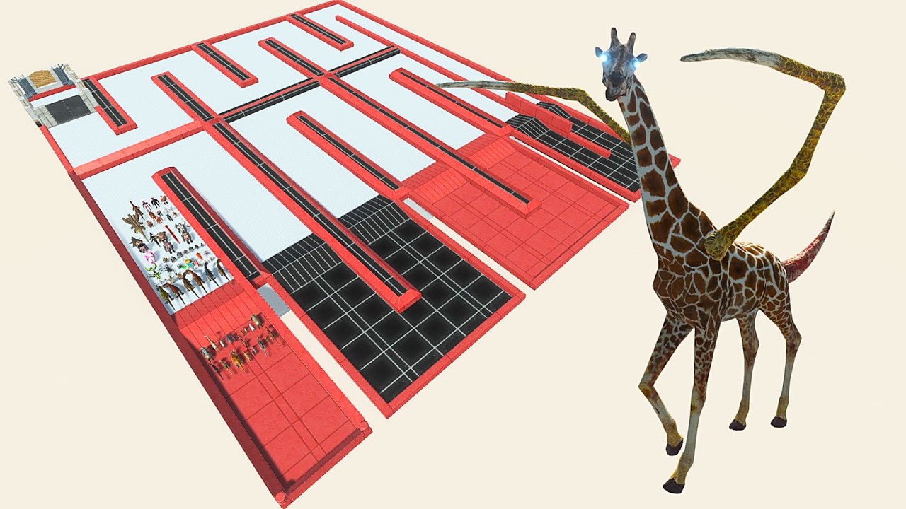 ESCAPE FROM ALIEN GIRAFFE - Animal Revolt Battle Simulator ARBS