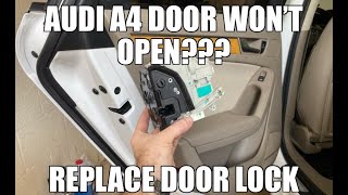 Audi A4 B8 Door Lock Actuator Replacement A5 S4 S5 Q3