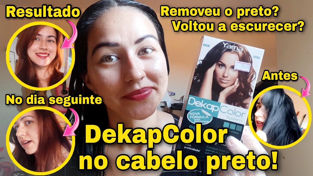 DekapColor no cabelo preto - Funcionou? (Tentando remover o preto do cabelo)