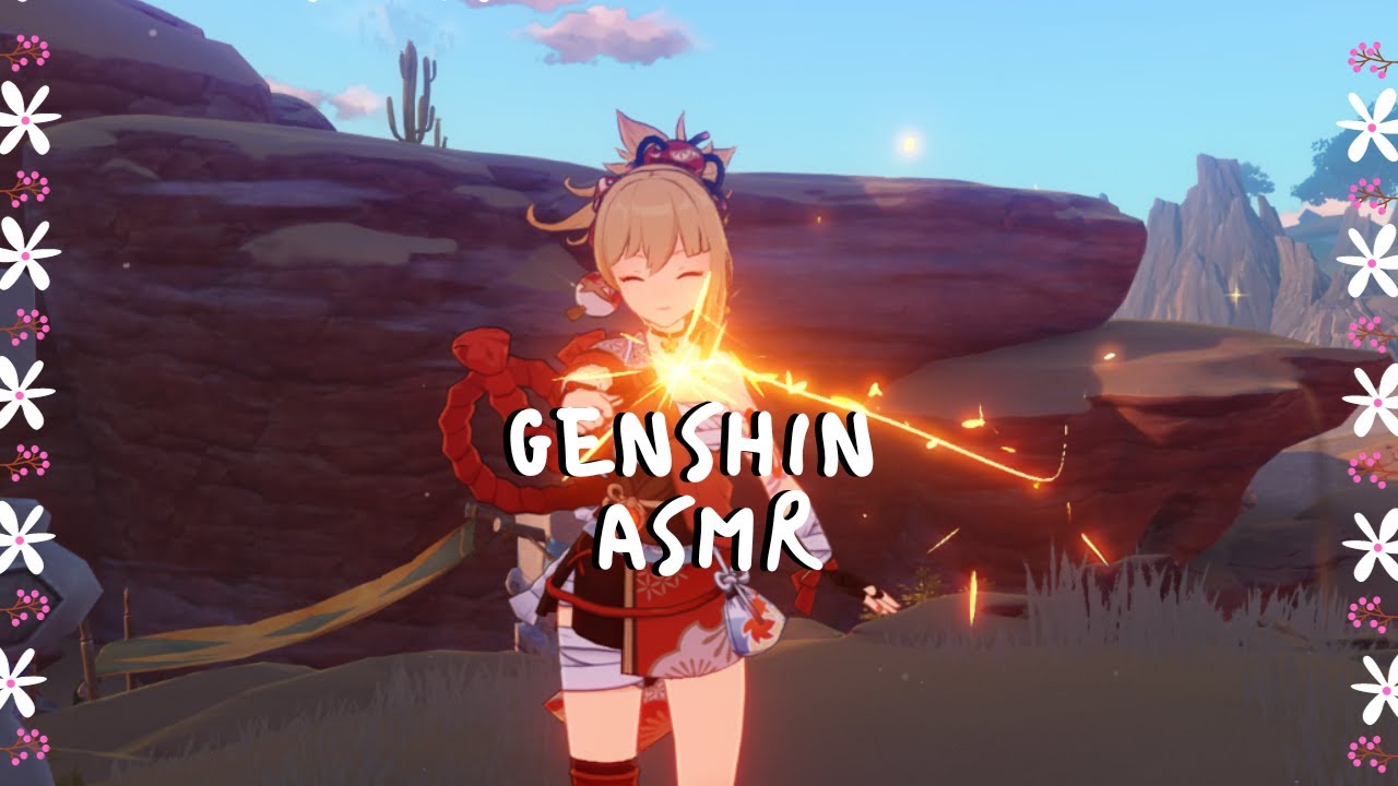 asmr wishing for c1 cyno + genshin gameplay :3 (gum chewing, white noise, whispering)