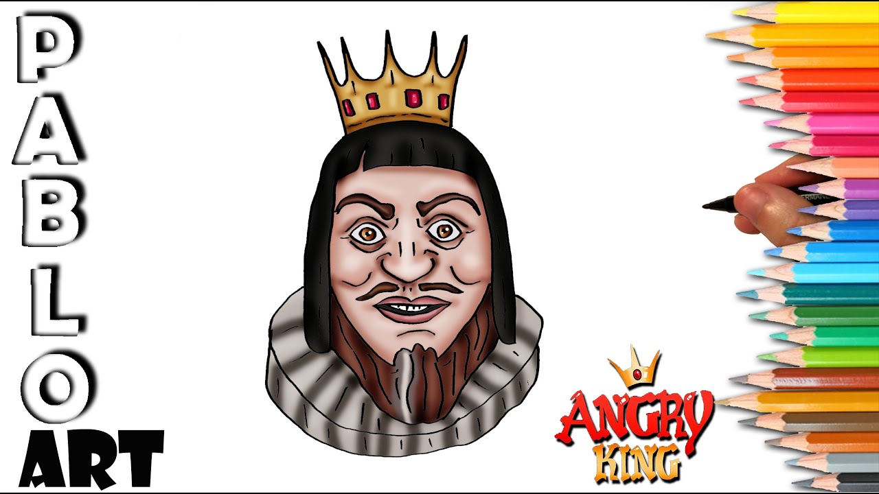How to Draw 👑 King Richard from Angry King Learn to Draw step by step