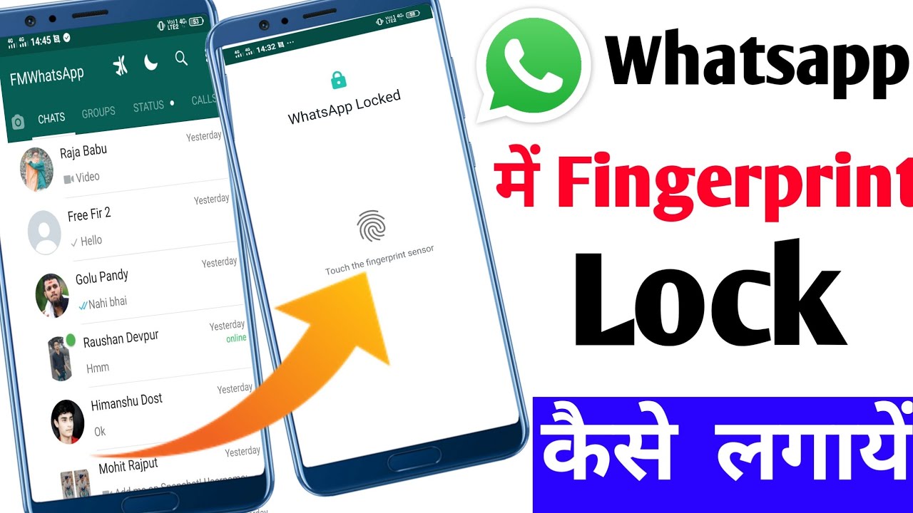 Whatsapp me kaise lock lagaye/aapne whatsapp me lock fingerprint wala kaise lagaye whatsapplock