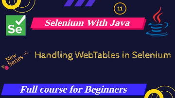 Handling Static and Dynamic WebTables in Selenium | Selenium Full Course Tutorial For Beginners