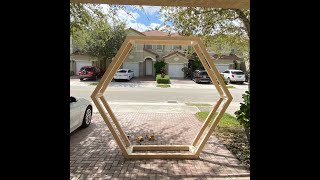 DIY Double Hexagon Wedding Arch