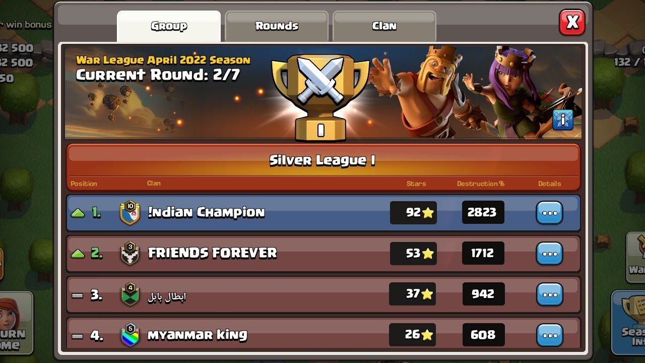 never play cwl in silver league 1 [ easier cwl in my coc cairer]. th 9 attack