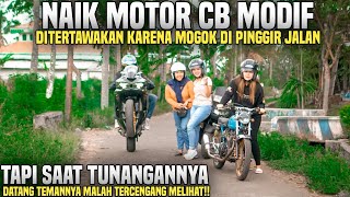 TUNANGAN BOS MUDA DITERTAWAKAN TEMANNYA KARENA DORONG MOTOR CB NYA MOGOK!! Wow tapi lihat..