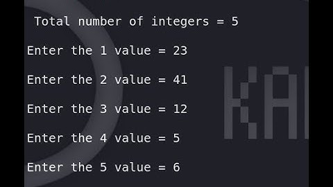 Using C programming to find sum of N numbers using array in Kali Linux for Beginners