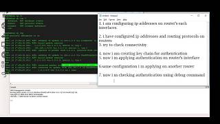RIP Plain text Authentication Configuration