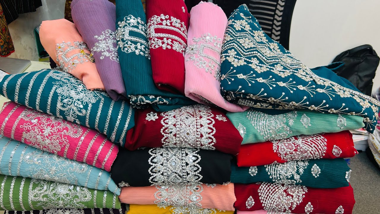  ৫০০/৬০০টাকা লস অফারে লাক্সারি কাজের পাকিস্তানি ভার্সন থিপিস || Luxury Pakistani party three piece