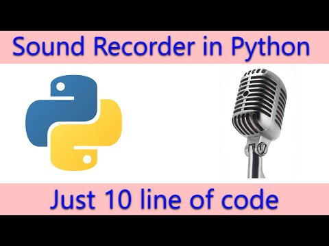 Sound Recorder in Python. Sticky Coder