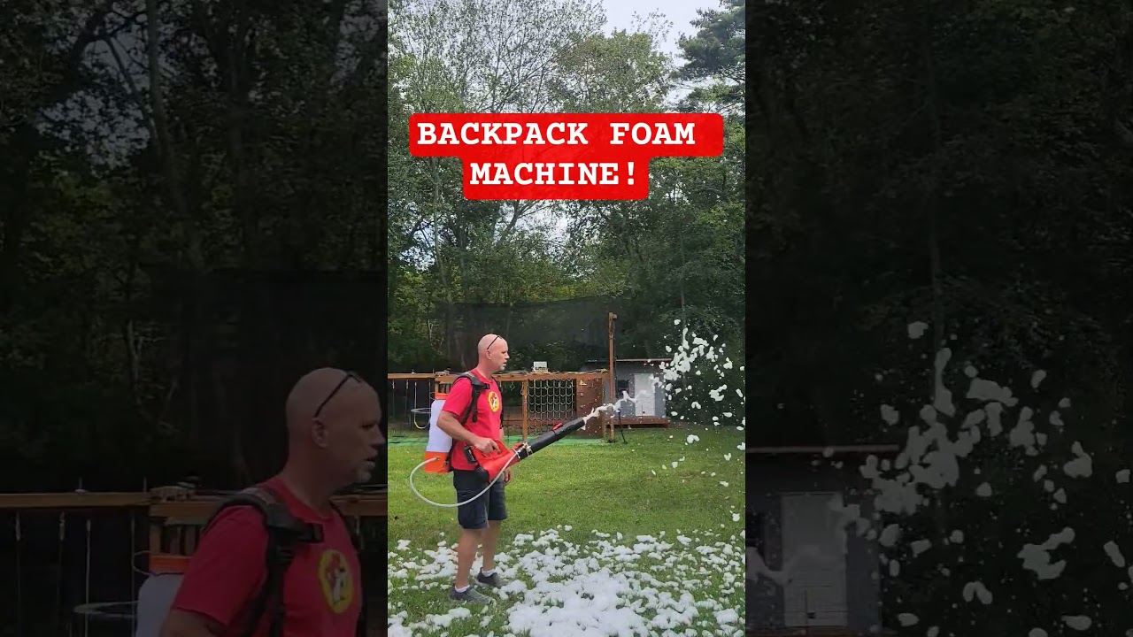 Backpack Foam Machine from the FoamBoys! #foamboys #foamparty #longislandfoamparty Book Today!