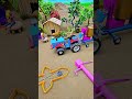 Mini hand pump water science project with concrete mixer red cow farm mini tractor video #yt #shorts
