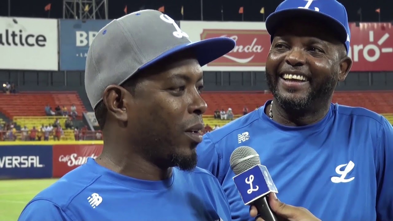 José Mercedes, Manny Martinez, Silvestre Campusano y Timo Perez glorias del Licey