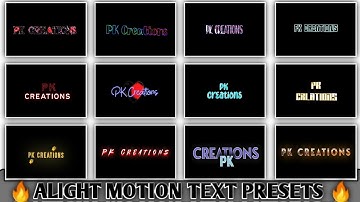 Alight Motion Text Presets || Alight motion text effect preset link no password