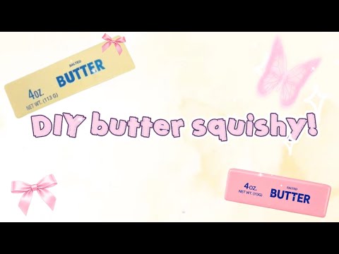 QUICK TUTORIAL HOW TO MAKE THE VIRAL BUTTER SQUISHY!! (under a minute)🌼⭐️💛🧈😝