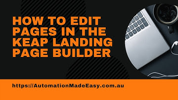How To Edit Pages In Keap Landing Page Builder