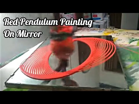 Red Pendulum Painting On Mirror