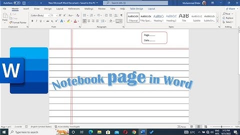 How to create Notebook Page in Microsoft Word|How do I make Lined paper in word|Ruled Paper