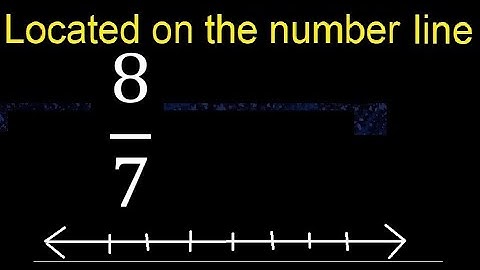 Located 8/7 on the number line , locate fractions on the number line . represented
