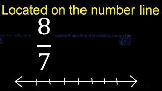Located 8/7 on the number line , locate fractions on the number line . represented