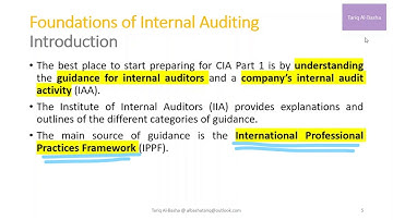 CIA Part #1: Section #1 - Foundation of Internal Auditing (2)