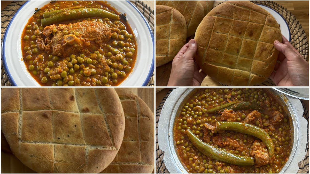 دبارة كاملة / مرقة جلبانة بالعلوش مع خبز الدار فارح بنة ولا أروع marga jelbana a l’agneau et pain