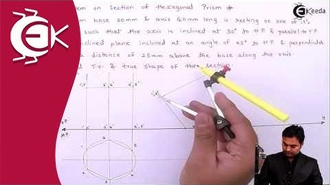 Problem no 2 on DLS of  Hexagonal prism in Engineering Drawing   YouTube 480p