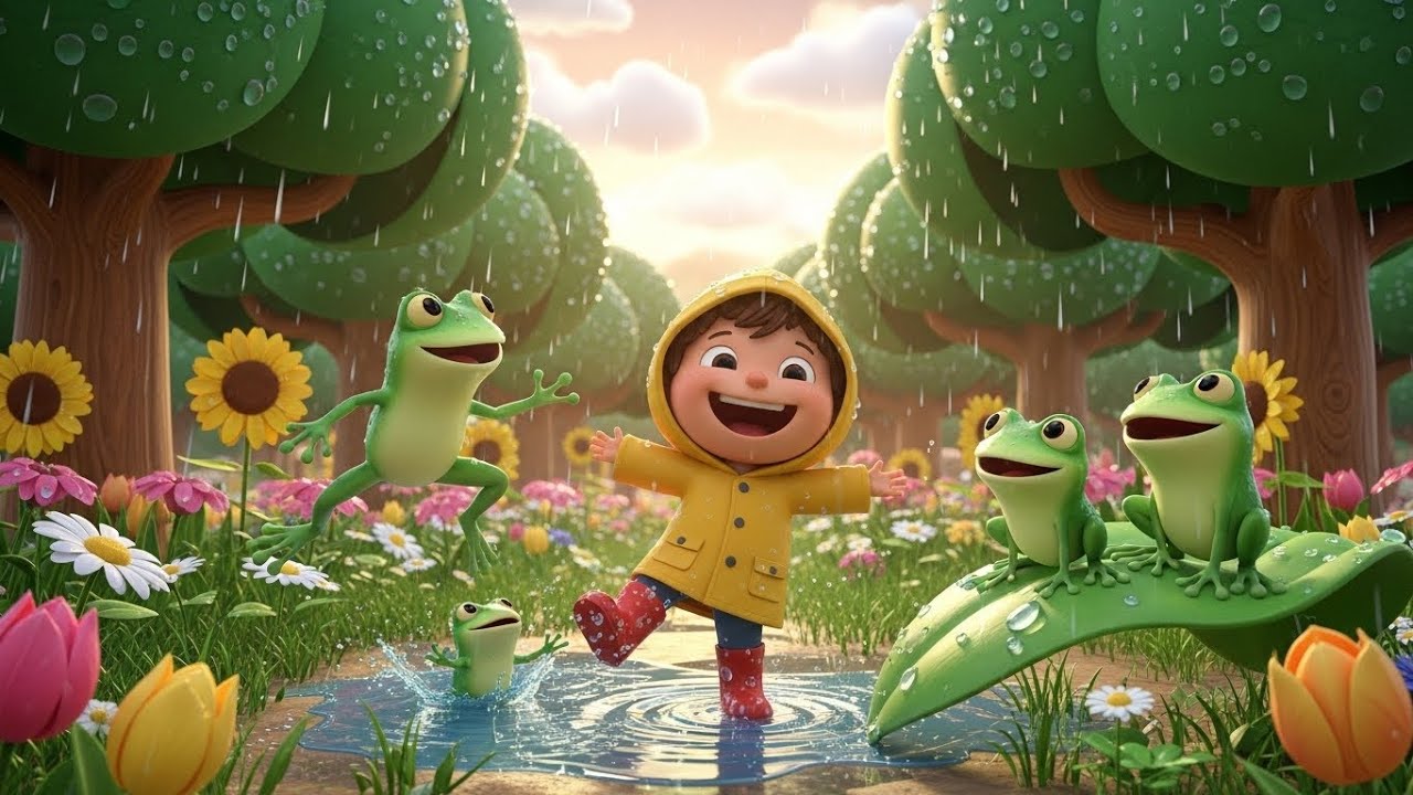 The Frog Who Loved Rainy Days 🐸🌧️ | Fun Kids Story | Preschool Learning Adventure