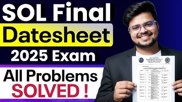 📢 DU SOL 1st/3rd/5th/7th Semester 2025: Final Datesheet All Problems SOLVED!