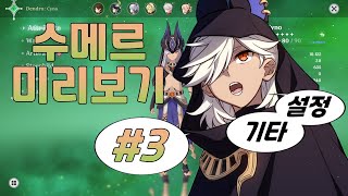 원신 수메르 미리보기 기타 설정