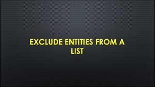 Hypermesh Automation | Step By Step | 9 | Exclude entities from list