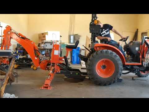Attaching a Kioti Backhoe! Are you having troubles getting the lines to