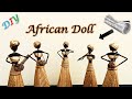 DIY African Doll || Waste Material Craft || Newspaper Craft