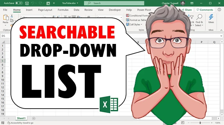 How To Make SEARCHABLE 🔎 Drop Down Lists in Excel with ZERO Effort!