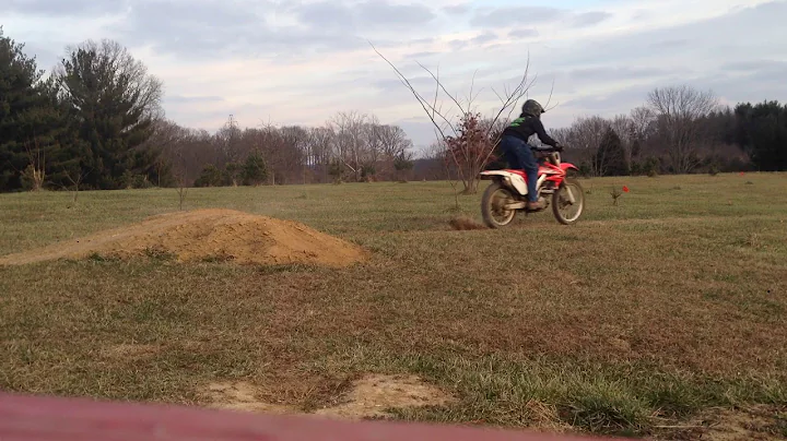 Kid almost crashes crf250x