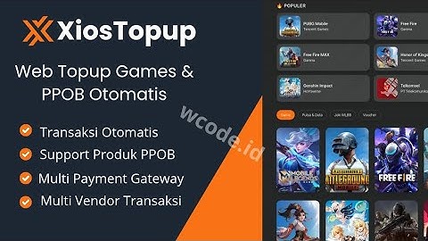 Jasa Pembuatan Website Top Up Games dan PPOB Xiostopup