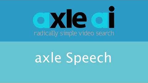 Axle Academy: Axle Speech