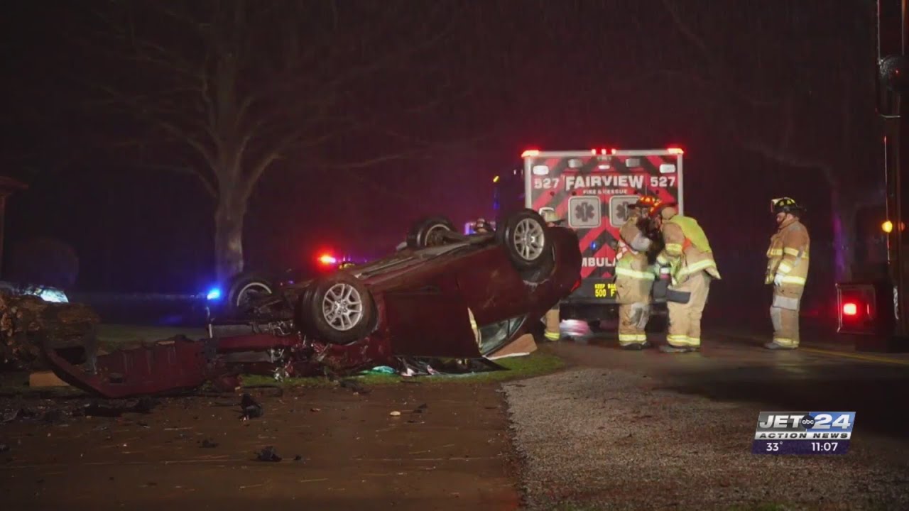 One hospitalized after rollover crash on Tuesday - YouTube