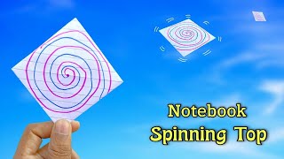 كيف تصنع بلبل من الورق notebook paper spinning top, ( فن طي الورق الياباني)