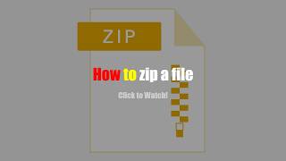 How to zip a file