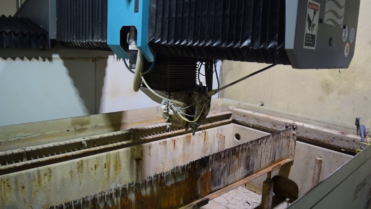 Used Flow Mach 3 Water Jet, 4’ x 8’ table YouTube