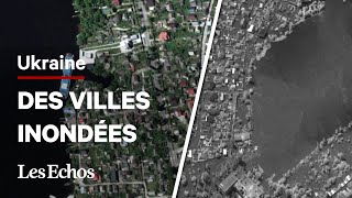 Barrage en Ukraine : des images satellites avant et après l’explosion révèlent l’ampleur des dégâts