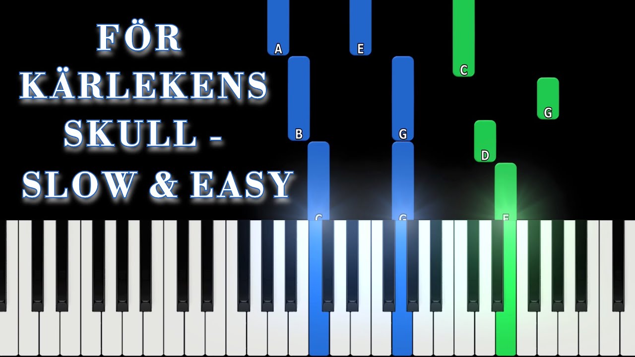 För Kärlekens Skull - SLOW EASY - Ted Gärdestad | Piano Tutorial