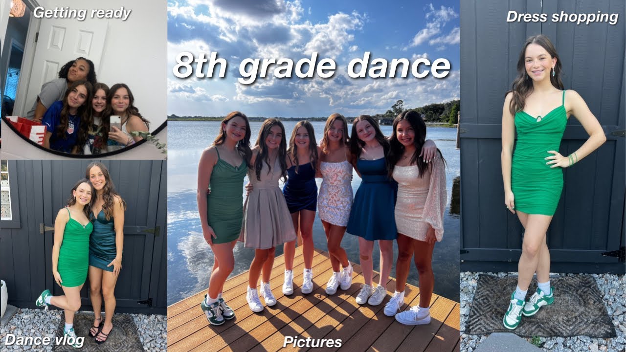 8th grade dance vlog! Dress shopping, getting ready, + dance!