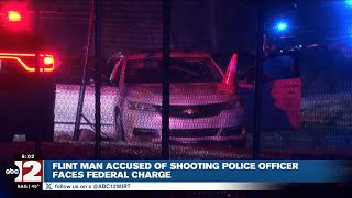 Man faces federal gun charge following shooting of Flint Police officer