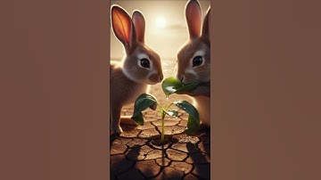 The rabbit saved the turnip plant from drying out by watering it 😭 #ai #tree #save #water