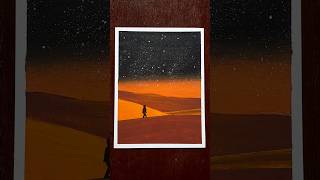 A night in desert 🏜 #art #scenerydrawing #shorts
