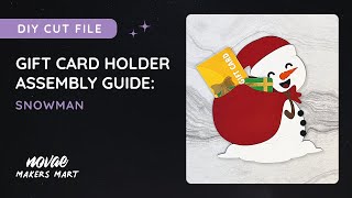 DIY Snowman Gift Card Holder Template | Holiday Gift Card Holder