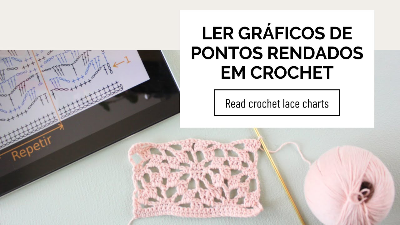 Como ler gráficos de pontos em crochet (how to read crochet lace charts)