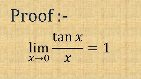 limit x→0 tanx/x || limit x tends to zero tan x by x